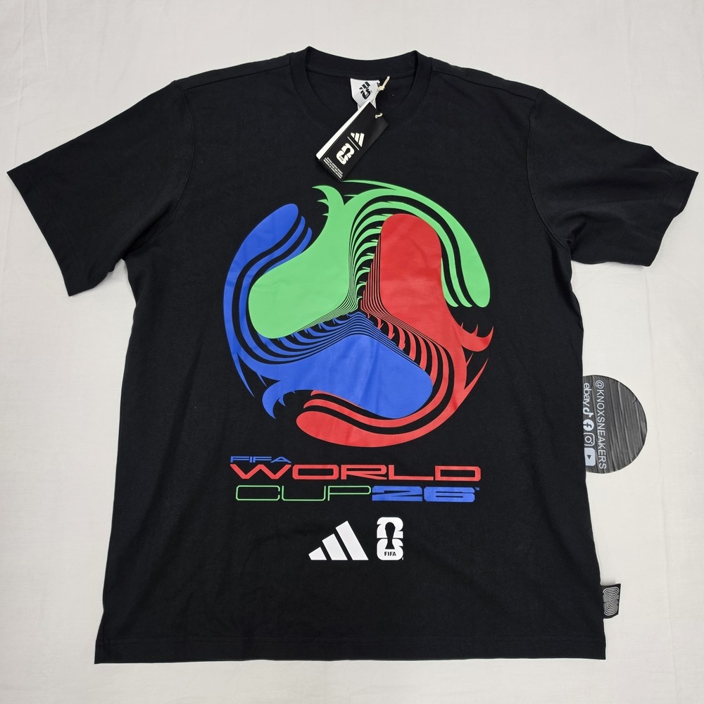 Adidas MLS FIFA 2026 World Cup Tour 3 Graphic T-shirt KC1338 Men XL Black